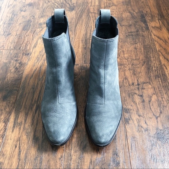 rag & bone • Walker chelsea boot ankle bootie Charcoal grey nubuck leather heel - Picture 6 of 16